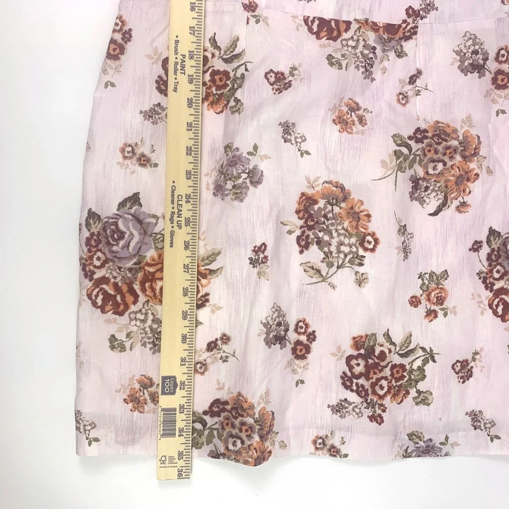 H &‎ M Brock Collection Brocade Print Corset Dress Sz L Couquette Strappy Floral